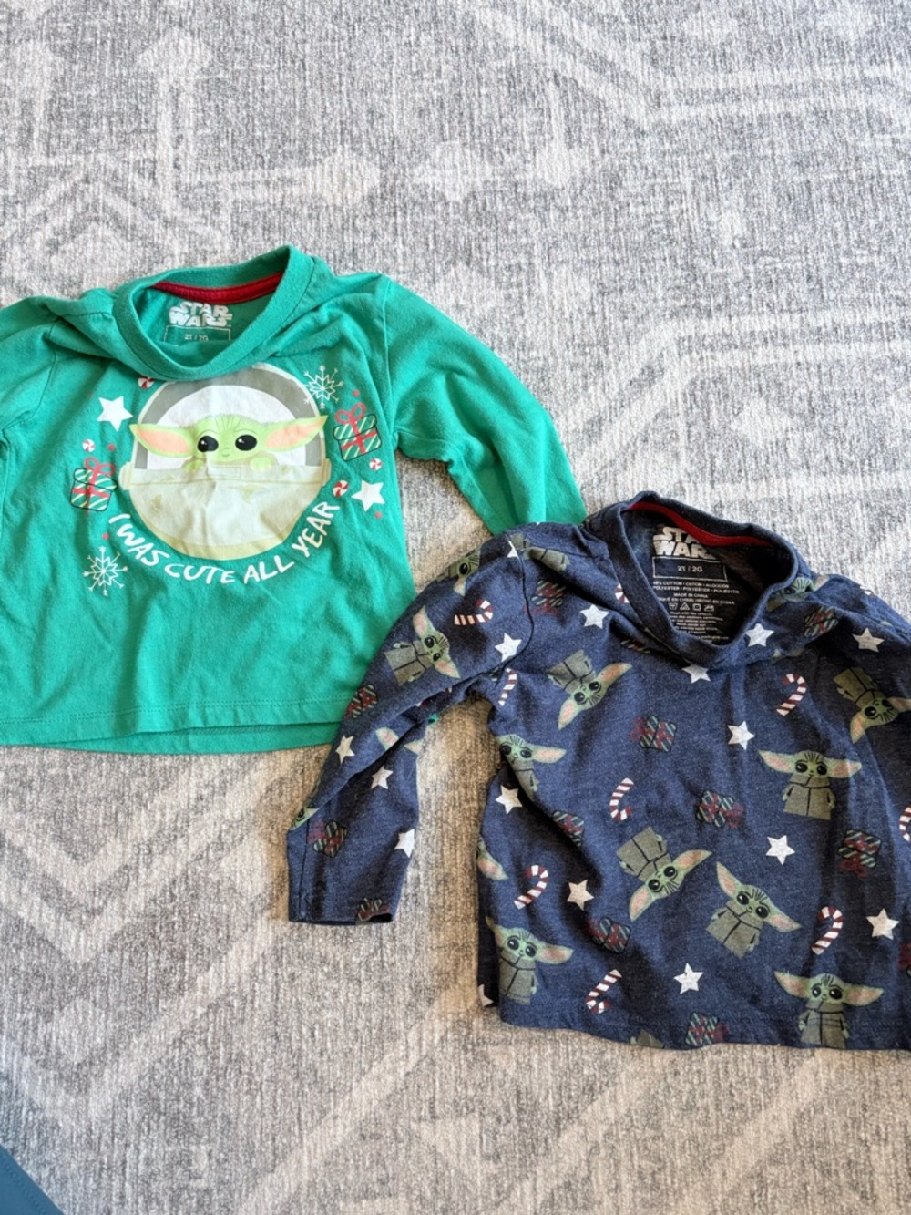 Star Wars Baby Yoda Long-Sleeve Tops - Green & Navy